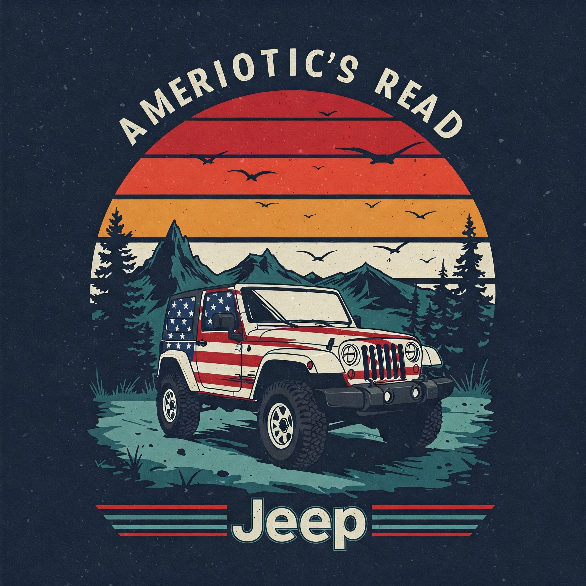 Patriotic Jeep Ballcap